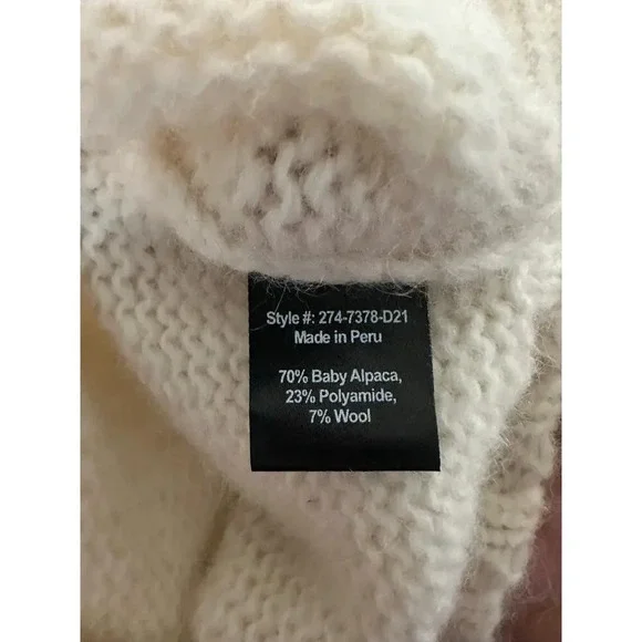 Jenni Kayne Natural alpaca wool Classic Sweater Size Large - Picture 9 of 13